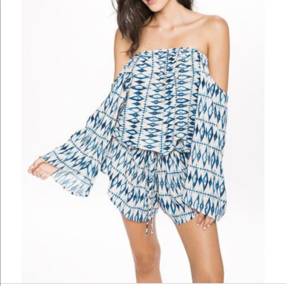 Frankie’s bikinis halter romper in shibori